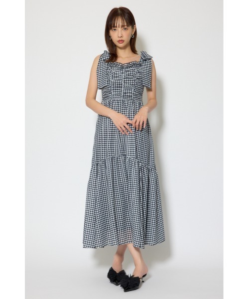 rienda(リエンダ)の「【森香澄さん着用】リボンディティールティアードキャミワンピース 春服(ワンピース・レディース・ブラック/ネイビー/ホワイト・SMALL/MEDIUM)」の21枚目の写真