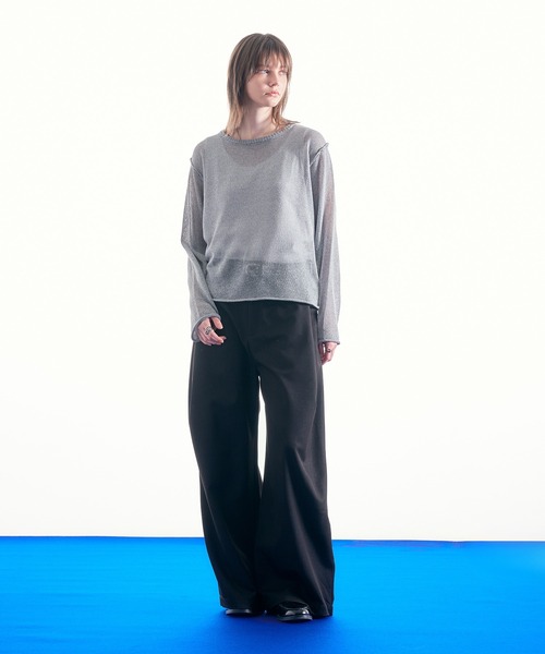 SELLE GLANT(セレグランテ)の「MELANGE MESH PULLOVER KNIT/メランジメッシュプルオーバーニット(ニット/セーター・メンズ・バーガンディー/グレー・MEDIUM/LARGE/SMALL)」の11枚目の写真