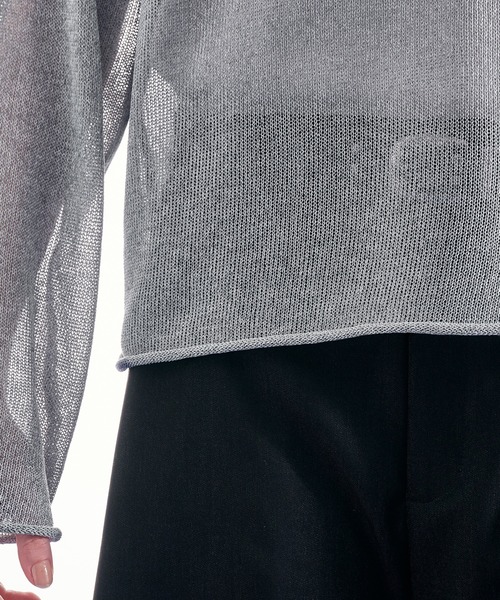 SELLE GLANT(セレグランテ)の「MELANGE MESH PULLOVER KNIT/メランジメッシュプルオーバーニット(ニット/セーター・メンズ・バーガンディー/グレー・MEDIUM/LARGE/SMALL)」の17枚目の写真