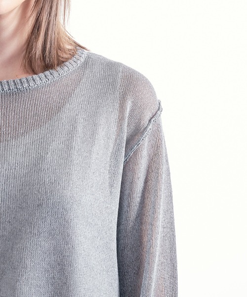 SELLE GLANT(セレグランテ)の「MELANGE MESH PULLOVER KNIT/メランジメッシュプルオーバーニット(ニット/セーター・メンズ・バーガンディー/グレー・MEDIUM/LARGE/SMALL)」の18枚目の写真