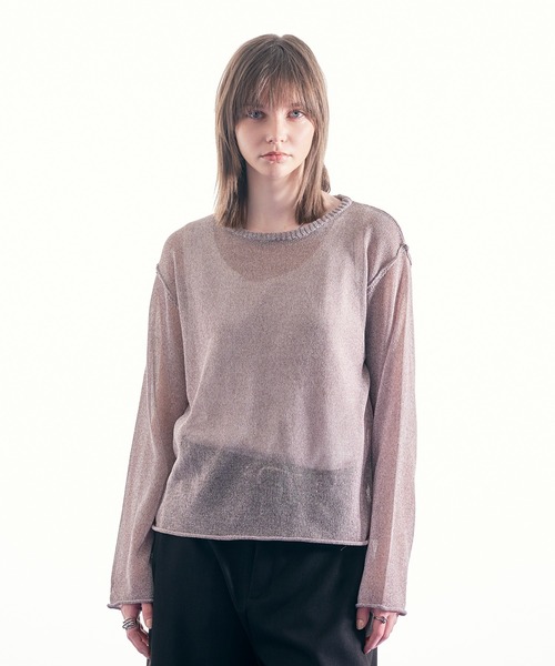 SELLE GLANT(セレグランテ)の「MELANGE MESH PULLOVER KNIT/メランジメッシュプルオーバーニット(ニット/セーター・メンズ・バーガンディー/グレー・MEDIUM/LARGE/SMALL)」の21枚目の写真