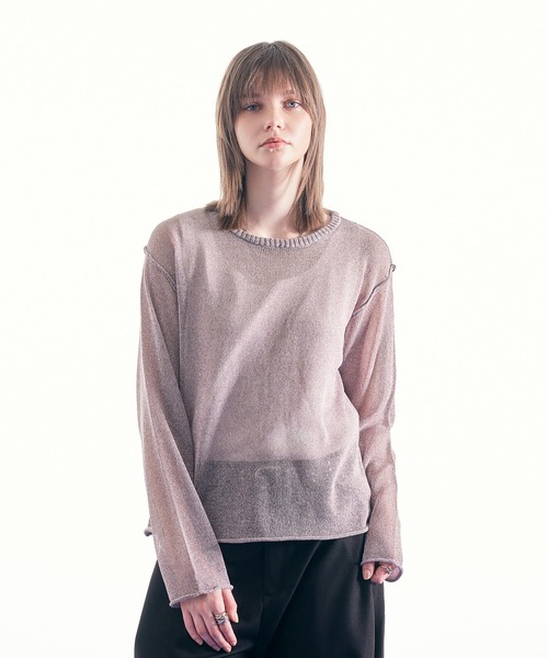 SELLE GLANT(セレグランテ)の「MELANGE MESH PULLOVER KNIT/メランジメッシュプルオーバーニット(ニット/セーター・メンズ・バーガンディー/グレー・MEDIUM/LARGE/SMALL)」の22枚目の写真