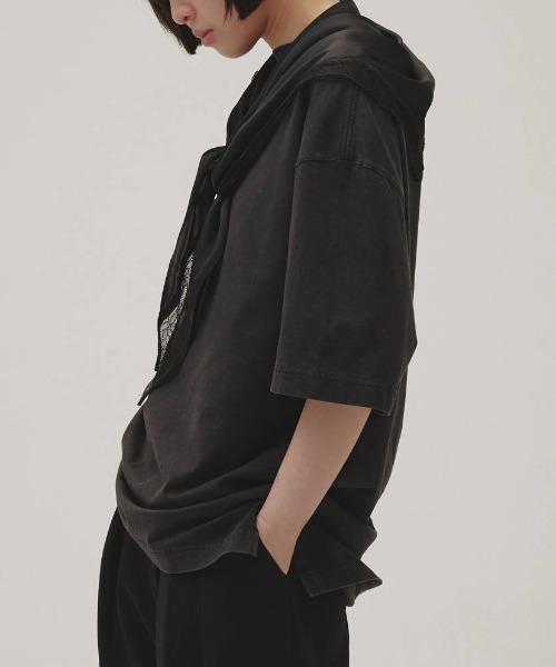 TODAYFUL(トゥデイフル)の「TODAYFUL Boyfriend Halfsleeve T-shirt ボーイフレンドハーフスリーブTシャツ/12610624(Tシャツ/カットソー・レディース・スミクロ/キナリ・ONE SIZE)」の6枚目の写真