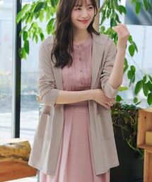 【おのののかさん着用】「サマケア 」フード付きカットソーロングカーディガン