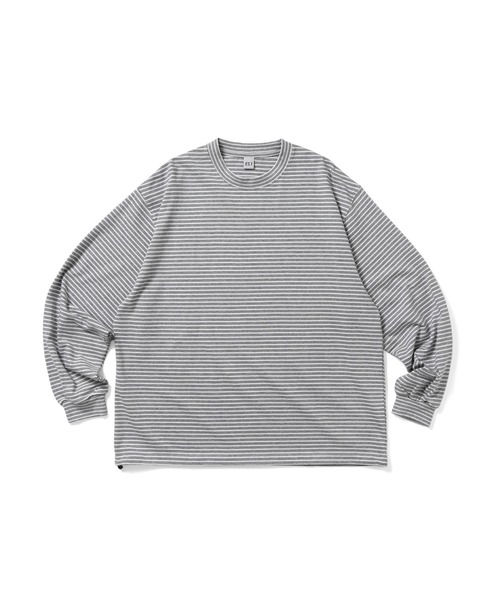 fridge（フリッジ）の「【ES.1】エスアイ Border LS T-shirts（Tシャツ/カットソー・メンズ・アッシュグレー/ブラック・LARGE/MEDIUM）」の2枚目の写真