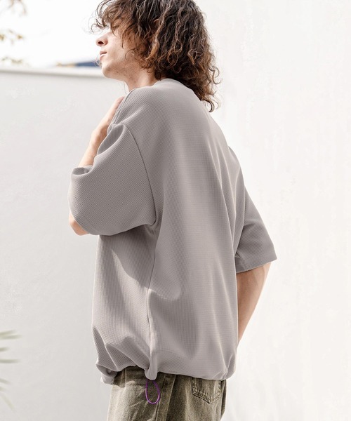 CAMBIO(カンビオ)の「mt10319- カラースピンドルサーマルカットソー(Tシャツ/カットソー・メンズ・ホワイト/グレイッシュベージュ/ブラック・M/L/XL)」の16枚目の写真