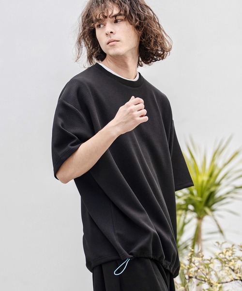 CAMBIO(カンビオ)の「mt10319- カラースピンドルサーマルカットソー(Tシャツ/カットソー・メンズ・ホワイト/グレイッシュベージュ/ブラック・M/L/XL)」の19枚目の写真