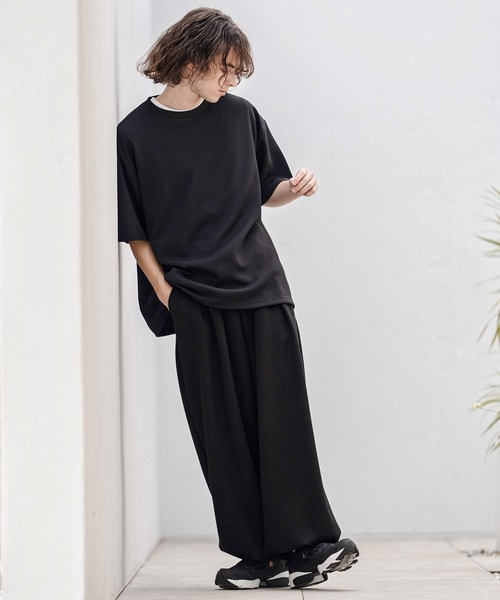 CAMBIO(カンビオ)の「mt10319- カラースピンドルサーマルカットソー(Tシャツ/カットソー・メンズ・ホワイト/グレイッシュベージュ/ブラック・M/L/XL)」の22枚目の写真