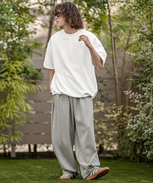 CAMBIO(カンビオ)の「mt10319- カラースピンドルサーマルカットソー(Tシャツ/カットソー・メンズ・ホワイト/グレイッシュベージュ/ブラック・M/L/XL)」の4枚目の写真