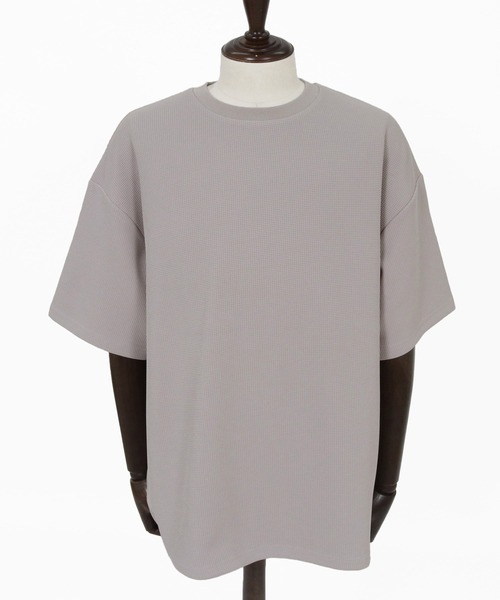 CAMBIO(カンビオ)の「mt10319- カラースピンドルサーマルカットソー(Tシャツ/カットソー・メンズ・ホワイト/グレイッシュベージュ/ブラック・M/L/XL)」の5枚目の写真