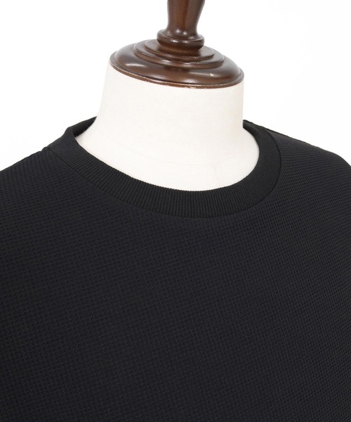 CAMBIO(カンビオ)の「mt10319- カラースピンドルサーマルカットソー(Tシャツ/カットソー・メンズ・ホワイト/グレイッシュベージュ/ブラック・M/L/XL)」の9枚目の写真