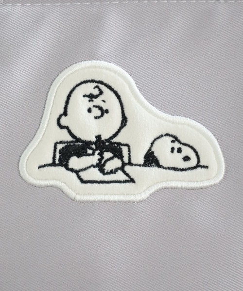 SNOOPY(スヌーピー)の「SNOOPY スヌーピー ランチトートバッグ アップリケ(トートバッグ・レディース・ベージュ/ブルー/グレー・FREE)」の6枚目の写真