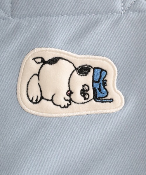 SNOOPY(スヌーピー)の「SNOOPY スヌーピー ランチトートバッグ アップリケ(トートバッグ・レディース・ベージュ/ブルー/グレー・FREE)」の9枚目の写真