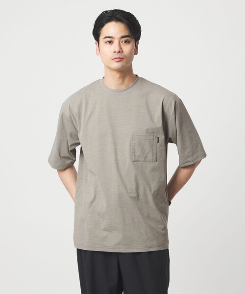 THE NORTH FACE(ザノースフェイス)の「<THE NORTH FACE>ショートスリーブ エアリー ポケット Tシャツ(Tシャツ/カットソー・メンズ・ブラック/ベージュ/オフホワイト/ネイビー・S/L/M/XL)」の10枚目の写真