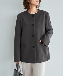 STYLE DELI（スタイルデリ）の「【LUXE】ラウンドネックノーカラージャケット（ノーカラージャケット）」