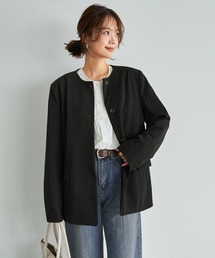 STYLE DELI（スタイルデリ）の「【LUXE】ラウンドネックノーカラージャケット（ノーカラージャケット）」