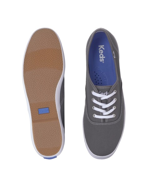 Keds(ケッズ)の「Keds ケッズ チャンピオン キャンバス グレー(スニーカー・レディース・グレー・22.5cm/23.0cm/23.5cm/24.0cm/24.5cm/25.0cm)」の7枚目の写真