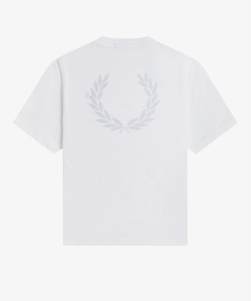 FRED PERRY(フレッドペリー)の「Back Print Laurel Wreath T-Shirt/バックプリントローレルリースTシャツ(Tシャツ/カットソー・メンズ・グレー/ホワイト・S/L/M)」の10枚目の写真