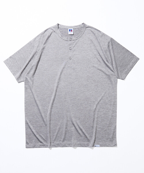 Russell Athletic（ラッセルアスレティック）の「限定展開 RUSSELL ATHLETIC×FREAK'S STORE ラッセル アスレチック 別注 Dry-Power ヘンリーネック Tシャツ 吸湿速乾 消臭（Tシャツ/カットソー・メンズ・ホワイト/チャコールグレー/アッシュグレー・LARGE/MEDIUM/SMALL）」の21枚目の写真