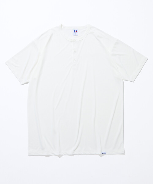 Russell Athletic（ラッセルアスレティック）の「限定展開 RUSSELL ATHLETIC×FREAK'S STORE ラッセル アスレチック 別注 Dry-Power ヘンリーネック Tシャツ 吸湿速乾 消臭（Tシャツ/カットソー・メンズ・ホワイト/チャコールグレー/アッシュグレー・LARGE/MEDIUM/SMALL）」の17枚目の写真