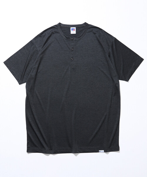 Russell Athletic（ラッセルアスレティック）の「限定展開 RUSSELL ATHLETIC×FREAK'S STORE ラッセル アスレチック 別注 Dry-Power ヘンリーネック Tシャツ 吸湿速乾 消臭（Tシャツ/カットソー・メンズ・ホワイト/チャコールグレー/アッシュグレー・LARGE/MEDIUM/SMALL）」の19枚目の写真