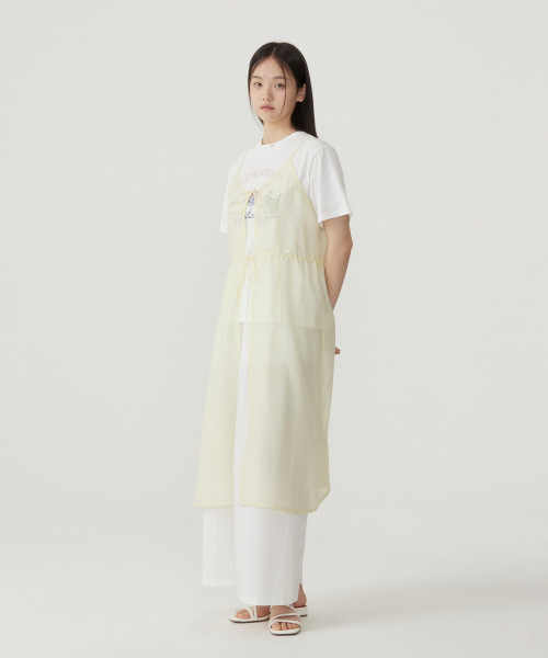 COVERNAT WOMAN(カバーナットウーマン)の「ウーマンシアーレイヤードワンピース Light Yellow(ワンピース・レディース・その他・WS/WM)」の7枚目の写真