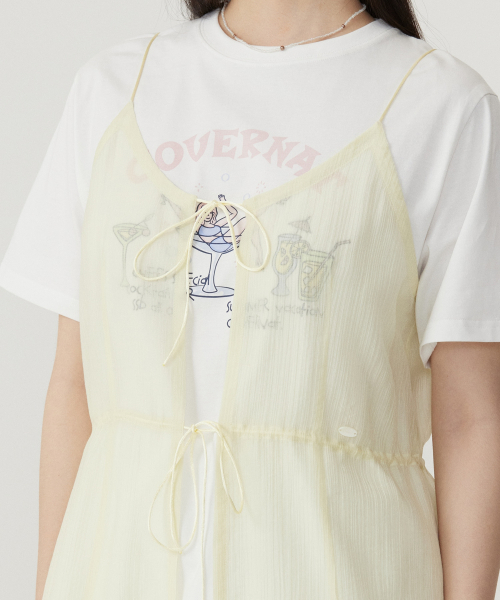 COVERNAT WOMAN(カバーナットウーマン)の「ウーマンシアーレイヤードワンピース Light Yellow(ワンピース・レディース・その他・WS/WM)」の9枚目の写真