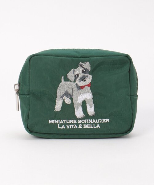 LBC(エルビーシー)の「アニマル刺繍ポーチ(ポーチ・レディース・グレー/グリーン・FREE)」の3枚目の写真