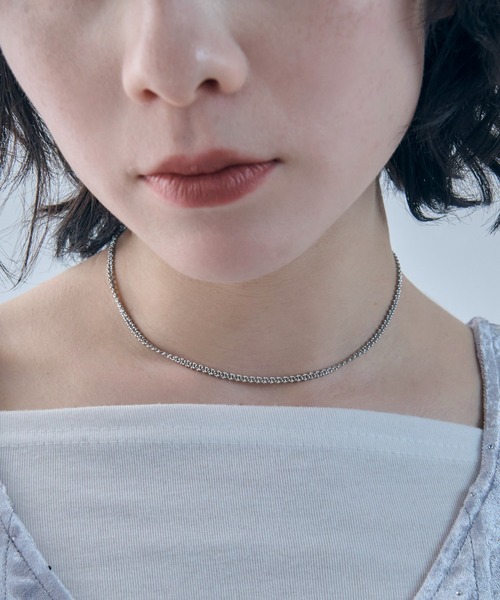 GOLDY(ゴールディ)の「テクスチャード メタル チェーン ネックレス(ネックレス・レディース・ブラック/シルバー/ゴールド・FREE)」の2枚目の写真