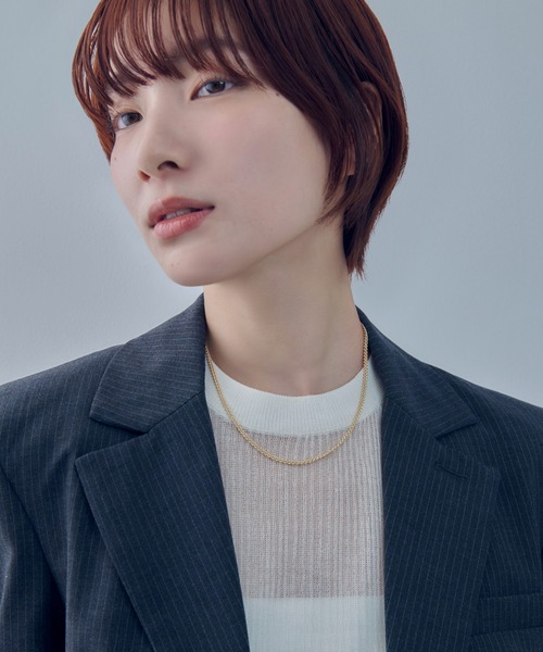 GOLDY(ゴールディ)の「テクスチャード メタル チェーン ネックレス(ネックレス・レディース・ブラック/シルバー/ゴールド・FREE)」の8枚目の写真