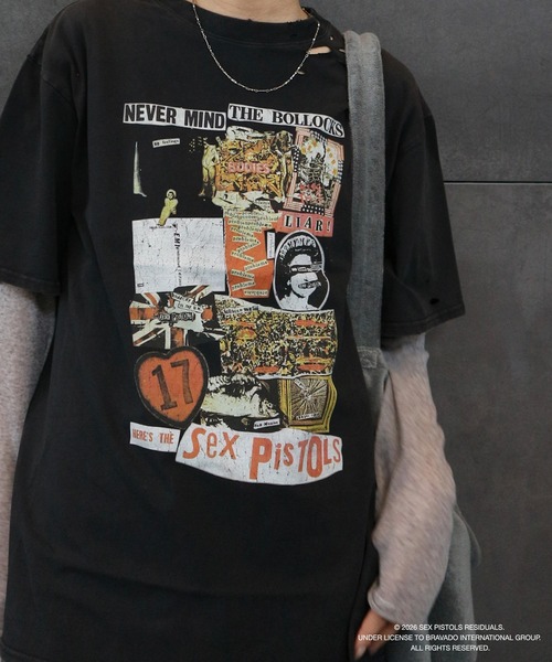 Sex Pistols DAMAGE OVERSIZE TEE（Tシャツ/カットソー）｜Ameri