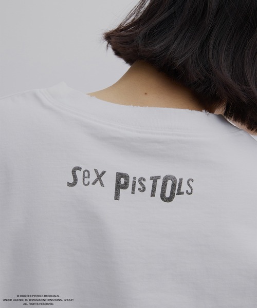 Ameri(アメリ)の「Sex Pistols DAMAGE OVERSIZE TEE(Tシャツ/カットソー・レディース・ホワイト/ブラック・FREE)」の4枚目の写真