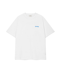 クールコットンサーフィンモーショングラフィックTシャツホワイト