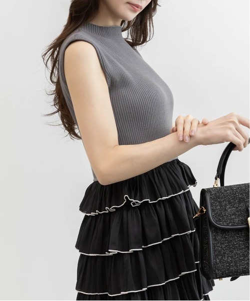 RANDA(ランダ)の「ティアードフリルドッキングワンピース(ワンピース・レディース・ブラック・FT/FREE)」の9枚目の写真