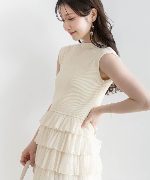 RANDA(ランダ)の「ティアードフリルドッキングワンピース(ワンピース・レディース・ブラック・FT/FREE)」の15枚目の写真