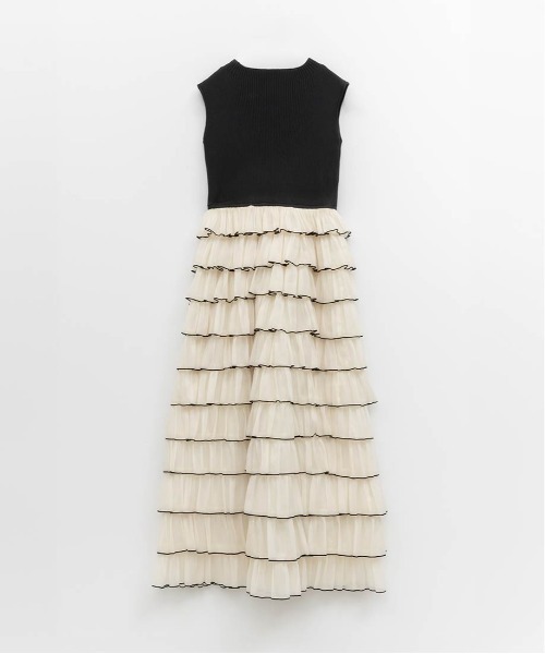 RANDA(ランダ)の「ティアードフリルドッキングワンピース(ワンピース・レディース・ブラック・FT/FREE)」の21枚目の写真