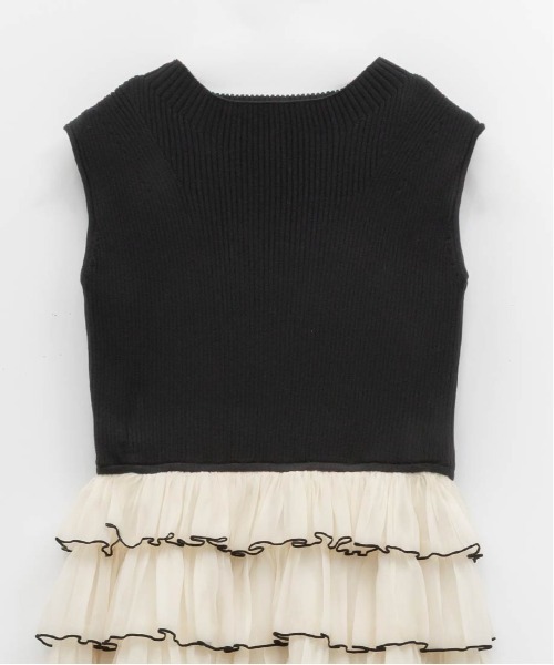 RANDA(ランダ)の「ティアードフリルドッキングワンピース(ワンピース・レディース・ブラック・FT/FREE)」の22枚目の写真