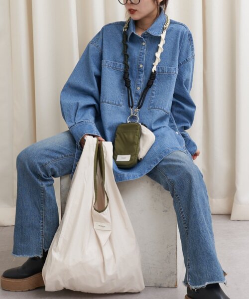 CIAOPANIC TYPY（チャオパニックティピー）の「:【KAIRI企画】エコBAG付きマルチウェイショルダーBAG（ショルダーバッグ・レディース・ライトグレー/ブラック/カーキ/ブラウン・ONE SIZE）」の4枚目の写真