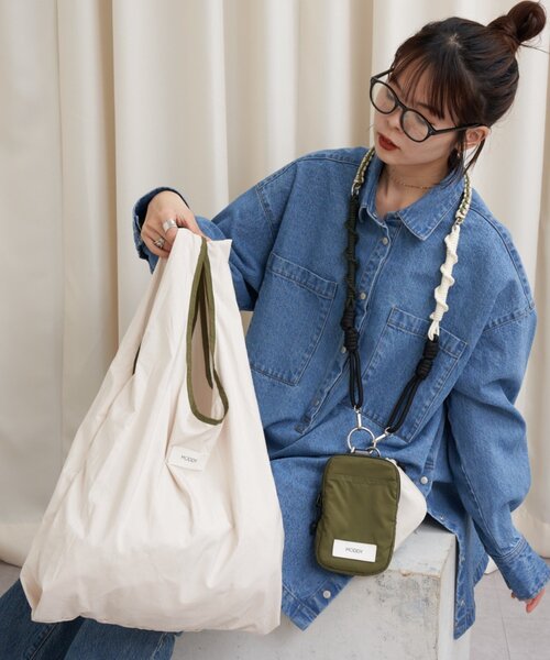 CIAOPANIC TYPY（チャオパニックティピー）の「:【KAIRI企画】エコBAG付きマルチウェイショルダーBAG（ショルダーバッグ・レディース・ライトグレー/ブラック/カーキ/ブラウン・ONE SIZE）」の6枚目の写真