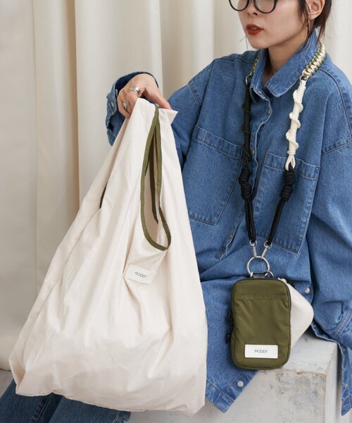 CIAOPANIC TYPY（チャオパニックティピー）の「:【KAIRI企画】エコBAG付きマルチウェイショルダーBAG（ショルダーバッグ・レディース・ライトグレー/ブラック/カーキ/ブラウン・ONE SIZE）」の7枚目の写真