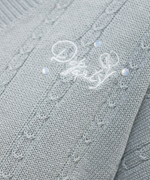 axes femme（アクシーズファム）の「ＵＶカット編み上げニットカーディガン（カーディガン/ボレロ・レディース・ホワイト/ピンク/ミント/チャコール・FREE）」の10枚目の写真