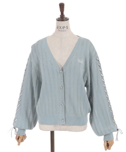 axes femme（アクシーズファム）の「ＵＶカット編み上げニットカーディガン（カーディガン/ボレロ・レディース・ホワイト/ピンク/ミント/チャコール・FREE）」の15枚目の写真