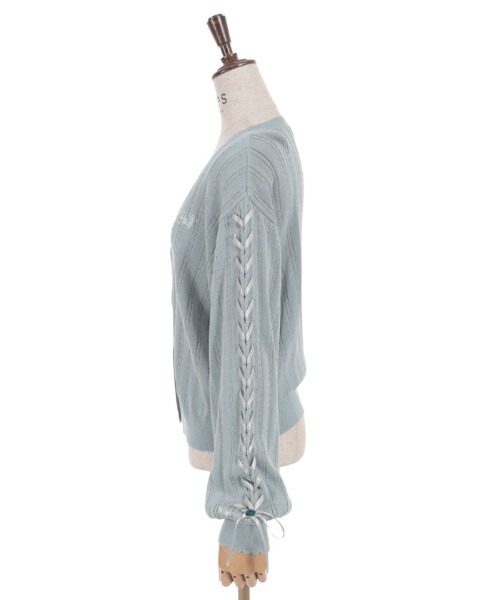 axes femme（アクシーズファム）の「ＵＶカット編み上げニットカーディガン（カーディガン/ボレロ・レディース・ホワイト/ピンク/ミント/チャコール・FREE）」の16枚目の写真