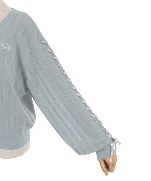 axes femme（アクシーズファム）の「ＵＶカット編み上げニットカーディガン（カーディガン/ボレロ・レディース・ホワイト/ピンク/ミント/チャコール・FREE）」の21枚目の写真