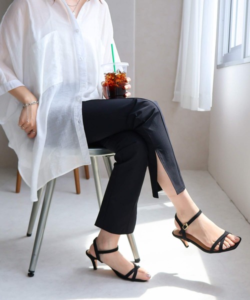 NYLAUS（ナイラス）の「【SG】スリット入りラッシュガード ロングパンツ ストレートパンツ 水陸両用 UVカット（その他パンツ・レディース・ブラック・M/L）」の2枚目の写真