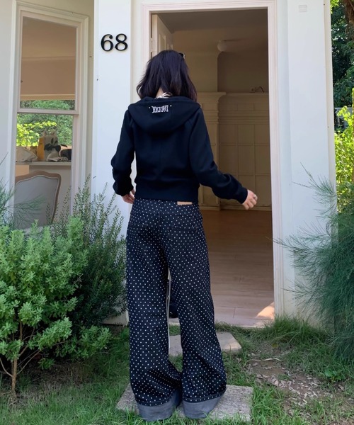 VIBGYOR（ヴィブジョー）の「【LAMPOON】ドットブラックデニムパンツ（デニムパンツ・レディース・ブラック・MEDIUM/SMALL）」の3枚目の写真