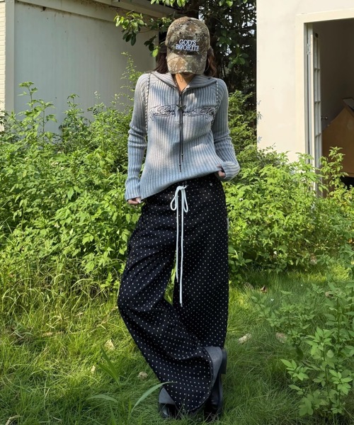 VIBGYOR（ヴィブジョー）の「【LAMPOON】ドットブラックデニムパンツ（デニムパンツ・レディース・ブラック・MEDIUM/SMALL）」の5枚目の写真