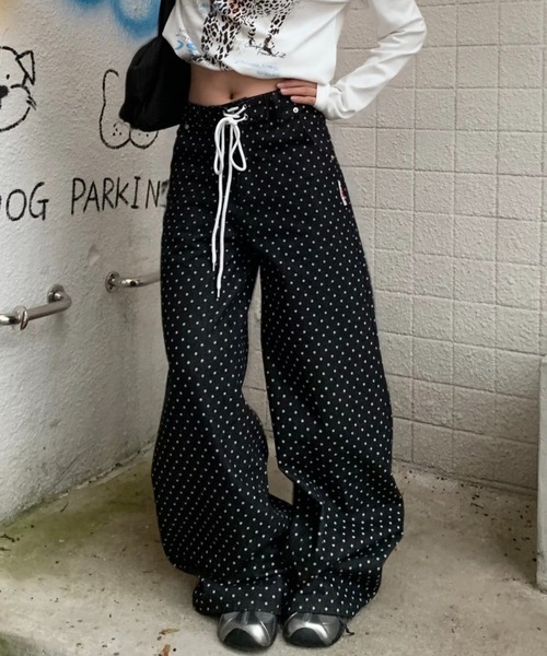 VIBGYOR（ヴィブジョー）の「【LAMPOON】ドットブラックデニムパンツ（デニムパンツ・レディース・ブラック・MEDIUM/SMALL）」の14枚目の写真