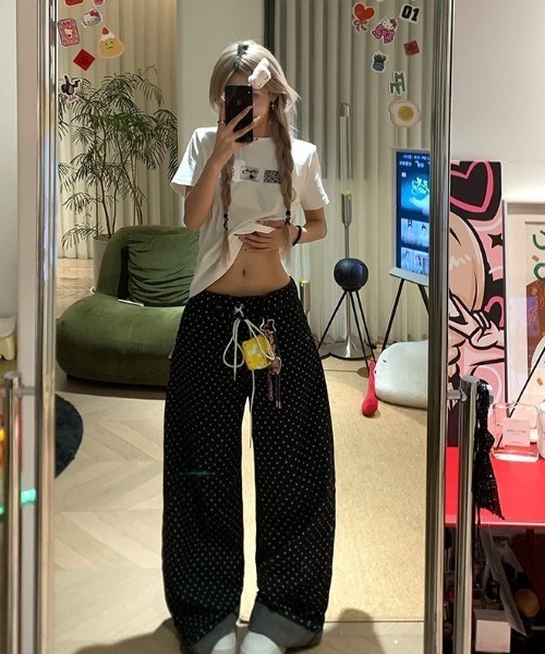 VIBGYOR（ヴィブジョー）の「【LAMPOON】ドットブラックデニムパンツ（デニムパンツ・レディース・ブラック・MEDIUM/SMALL）」の18枚目の写真