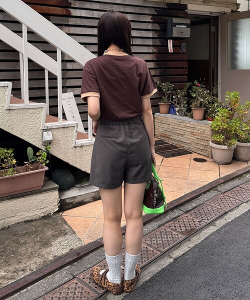 CIAOPANIC(チャオパニック)の「プリントリンガーロゴTシャツ(Tシャツ/カットソー・レディース・チャコールグレー/イエロー/ネイビー/レッド/グリーン/ブラウン・ONE SIZE)」の20枚目の写真